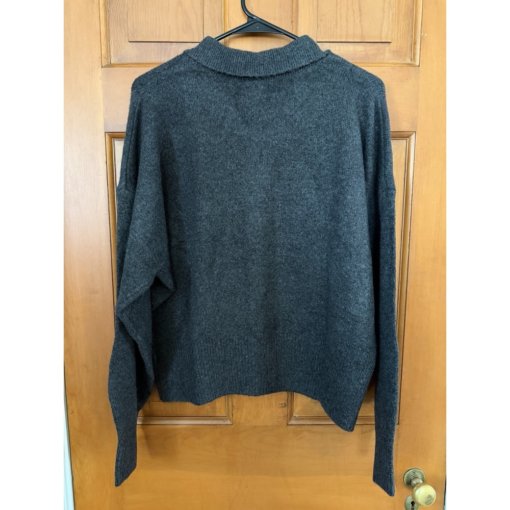 Women's A New Day Charcoal Gray Long Sleeve Heart Button Cardigan XXL NWT - Picture 6 of 6